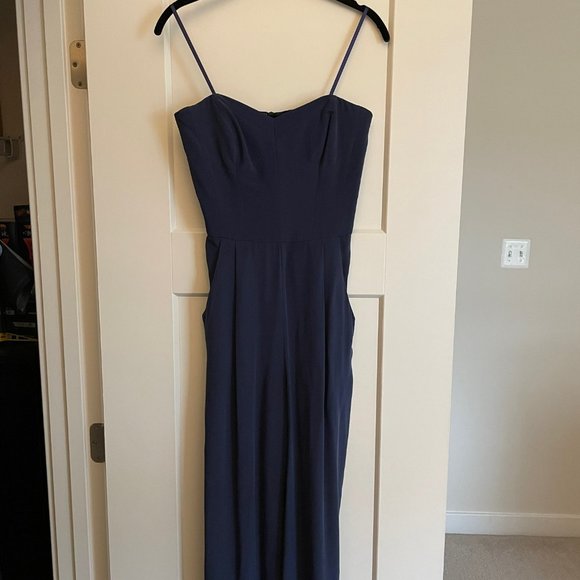 Milly Silk Strapless Cropped Jumpsuit - Picture 7 of 8